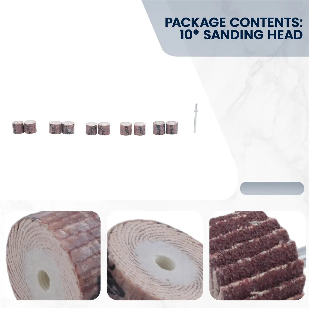 

(AIMA) 10Pcs 15Mm Sanding Band Wheel Disc 80/120/240/320/600Grit Rotarytools For Dremel