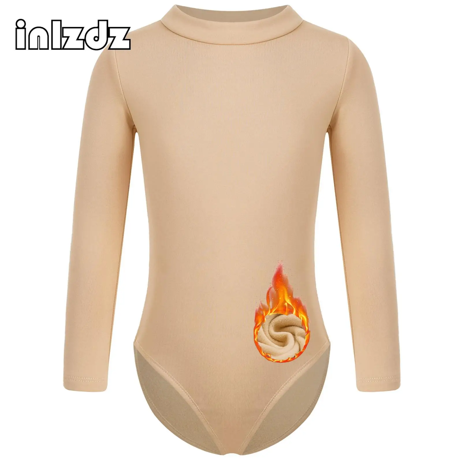 ชุดบอดี้สูทบัลเลต์เด็กผู้หญิง แขนยาว บุขนกำมะหยี่ สำหรับนักเต้น ชุดยิมนาสติก ชุดฝึกซ้อมเต้น ชุดวอร์มอัพ