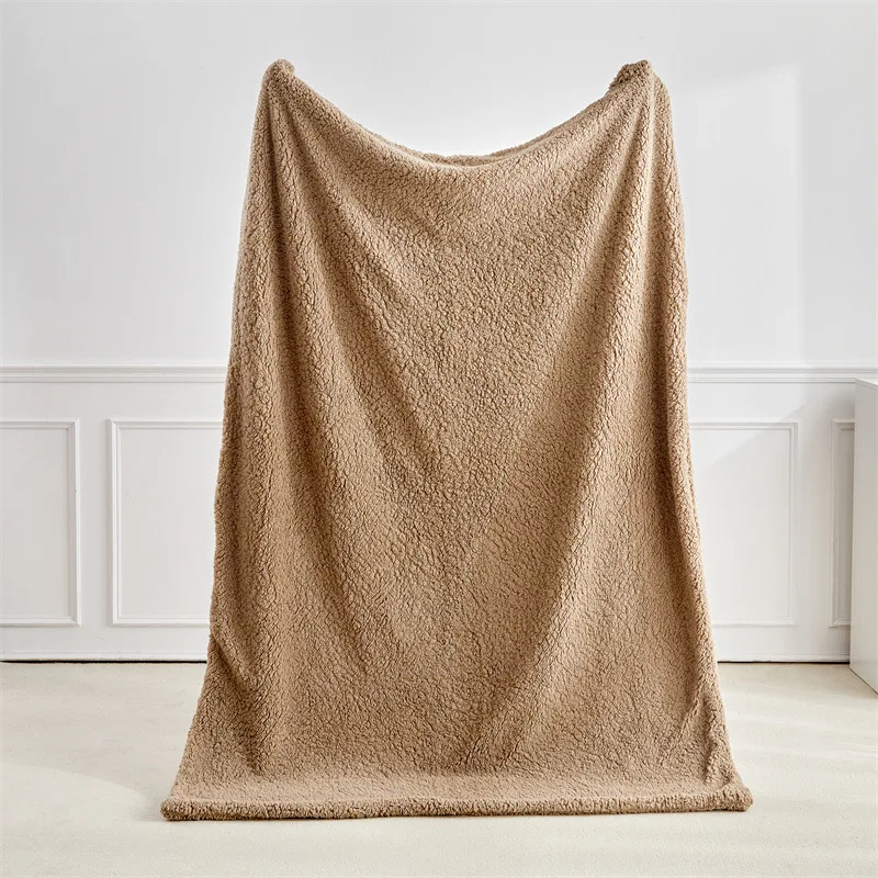 Winter Warm Double Sided Lamb Fleece Blanket Blanket Midday Sleeping Blanket Air Conditioning Sofa Super Soft Coral Fleece