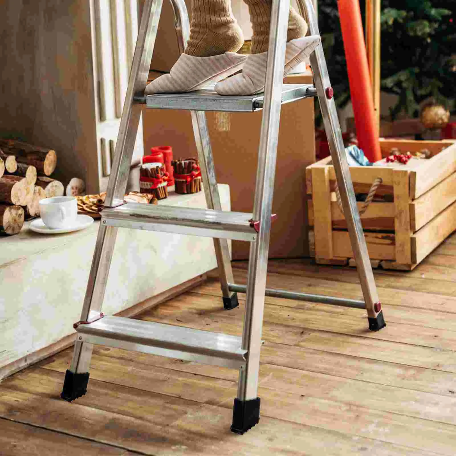 4 Pcs Non Rubber Feet Covers for Folding Ladder Protector Pads Wear Resistant Safe Anti Engineering Ladder