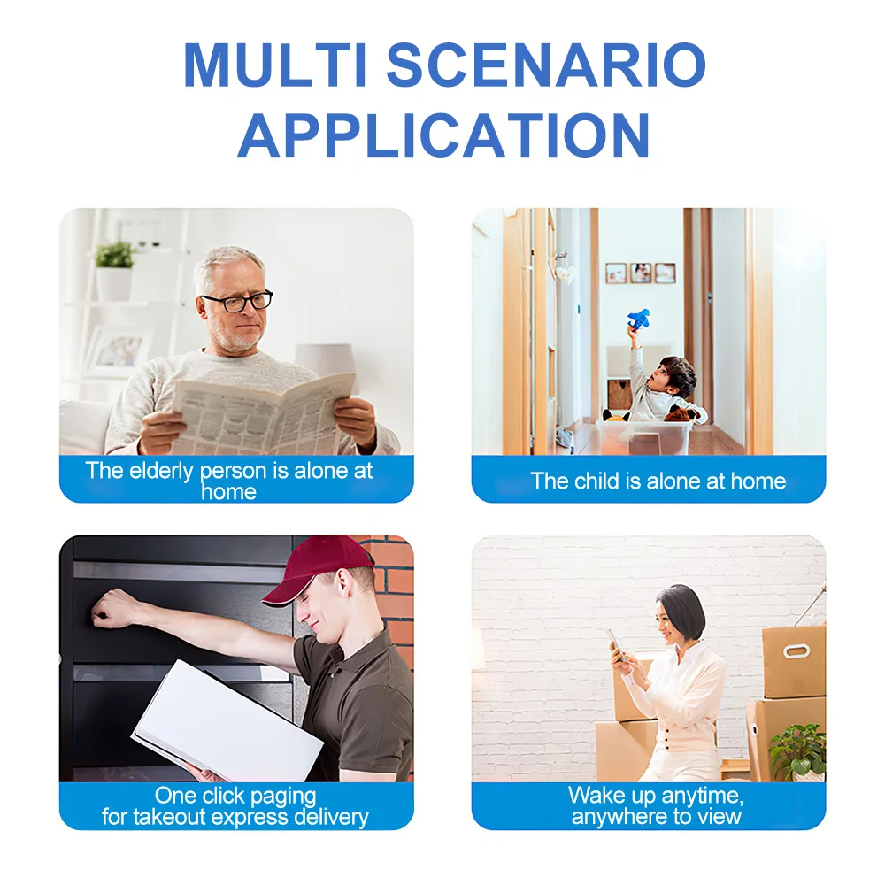 Home Video Intercom Doorbell 1080P Wireless Video Doorbell Support Tuya APP Remote Video Active Home Security Protection Camera