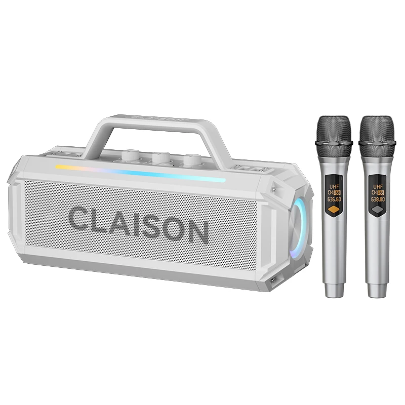 Caixa de Som Bluetooth de Alta Potência 300W T91, Microfones Sem Fio Duplos, Subwoofer Portátil para Uso Externo, Reprodutor de Música USB para Cantar