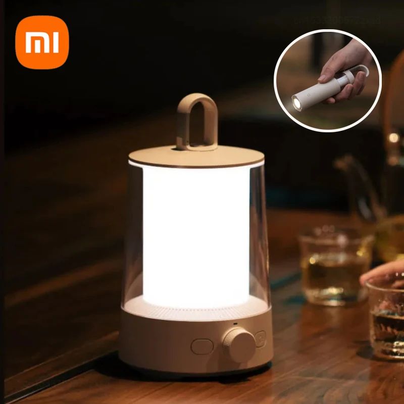 Xiaomi 2 IN 1 Smart Camping Lamp Flashlight Separate Double Light Design Rechargeable Outdoor Tent Lamp Portable Room Flashlight