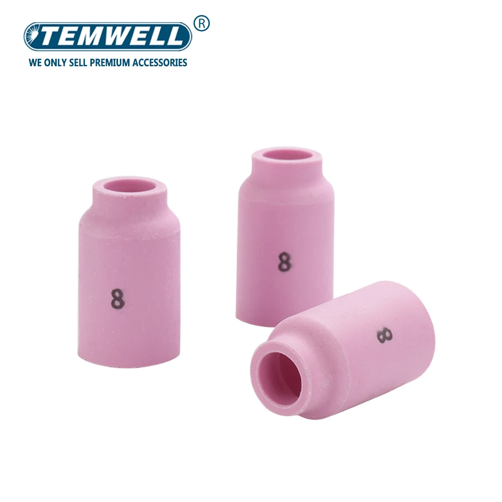 10pcs TIG Alumina Nozzles Ceramic Shield Cup 54N14 8# Fit SR PTA DB WP 17 18 26TIG Welding Torch