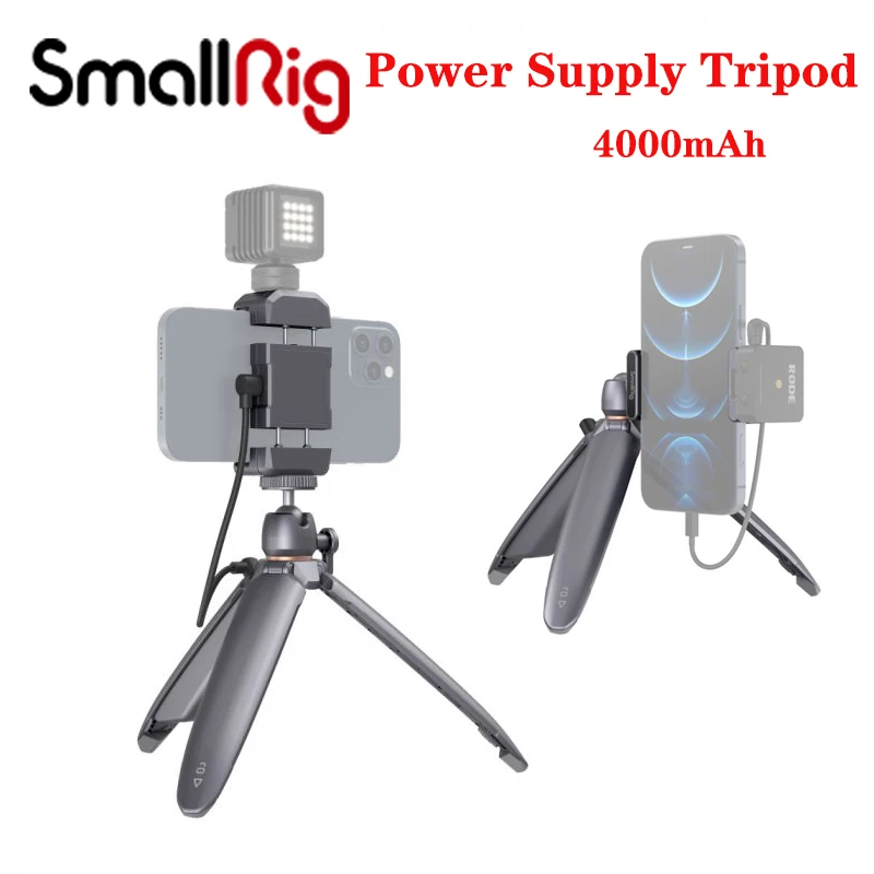 SmallRig 3108 Universal Charging Tripod with Wireless Charging Holder Wireless Control Video Shooting for Smartphone Vlog Tools