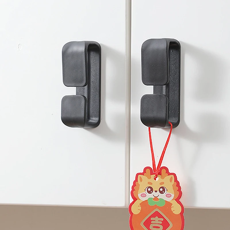 2PCS Self Adhesive Window Cabinet Drawer Handles Wardrobe Door Knob Auxliary Device No Drill Sliding Door Organizer