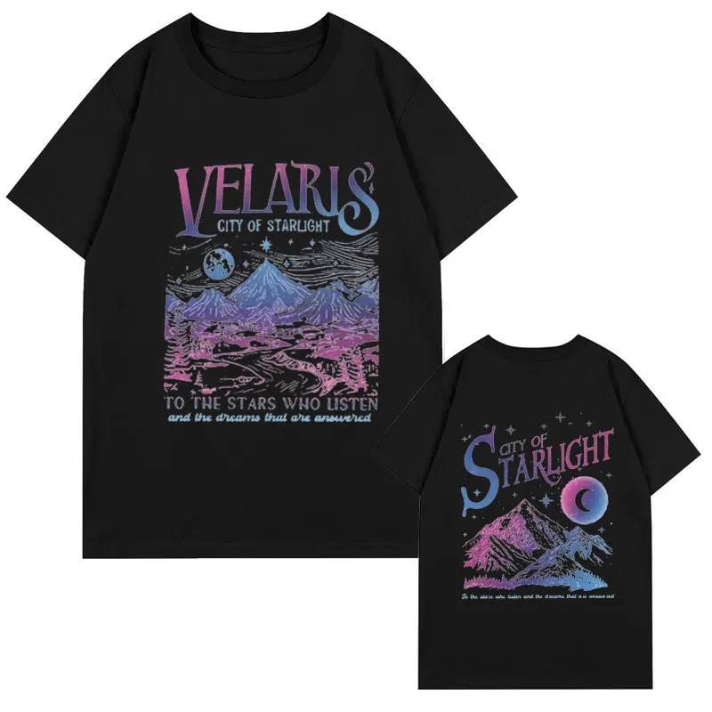 

Velaris City of Starlight ACOTAR T Shirt The Night Court T-shirts Fashion Vintage T-shirt Casual Loose Oversized Cotton Tshirts