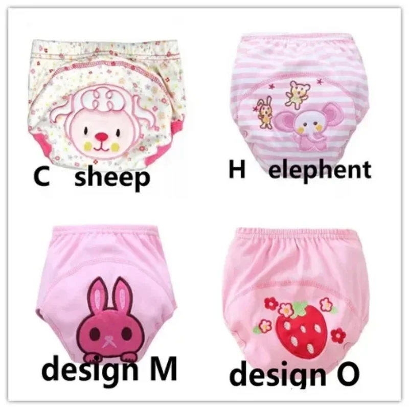 

4Pcs Size 100 Baby Training Pants Cotton Reusable Baby Diapers Cloth Nappies Washable Diapers Bamboo Learning Pants 12--16kg