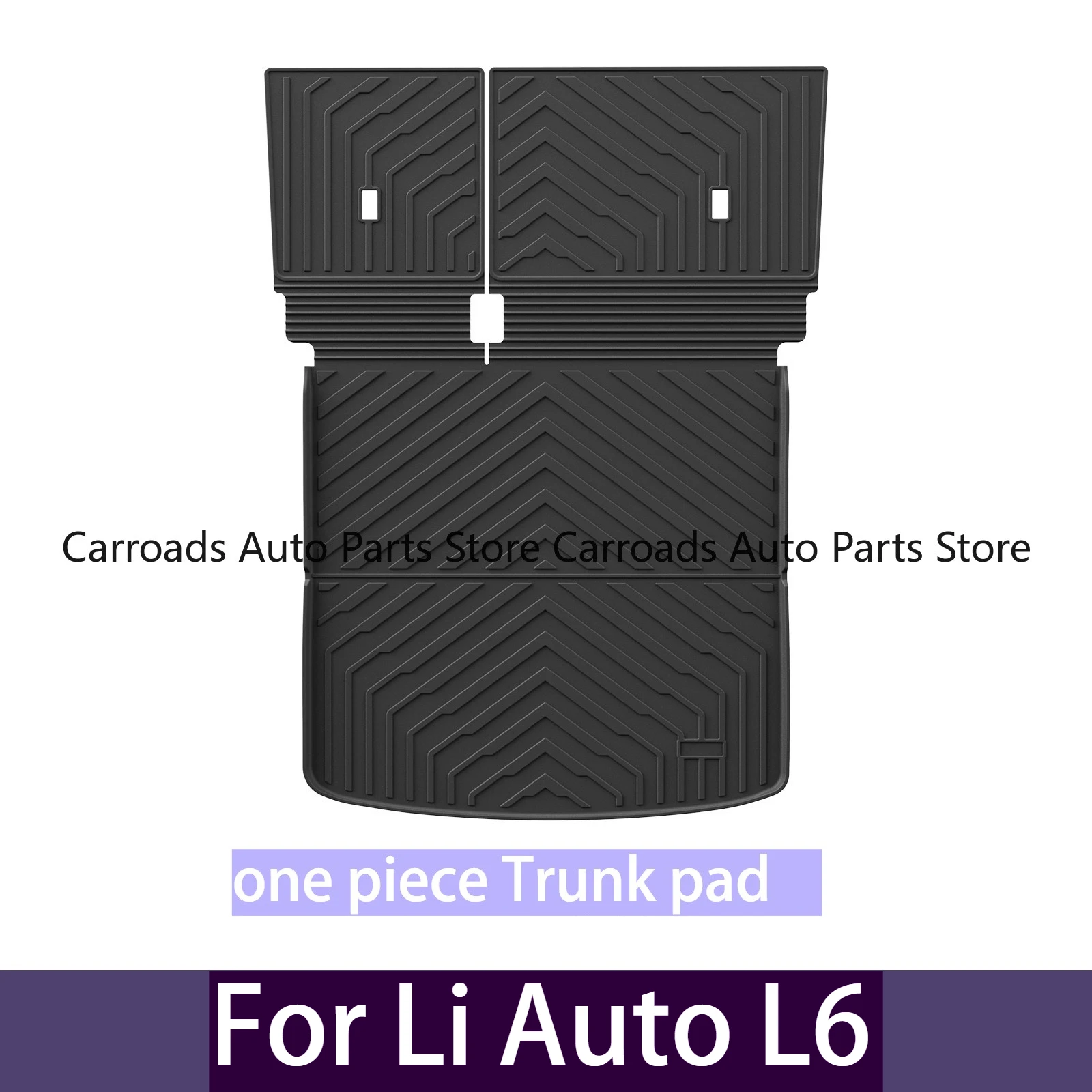 Perfect Fit One-Piece TPE Trunk Mat for Li Auto L6/L7/L8/L9 - Anti-Slip & 3rd Row Backrest Cover