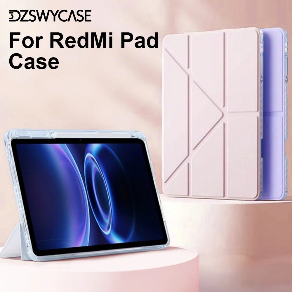 Y-Trifold Smart Case For XiaoMi RedMi Pad 2 SE 9.7inch 2026, RedMi Pad 2 11inch 2025, SE 11 2023 Ultra Clear Transparent Cover