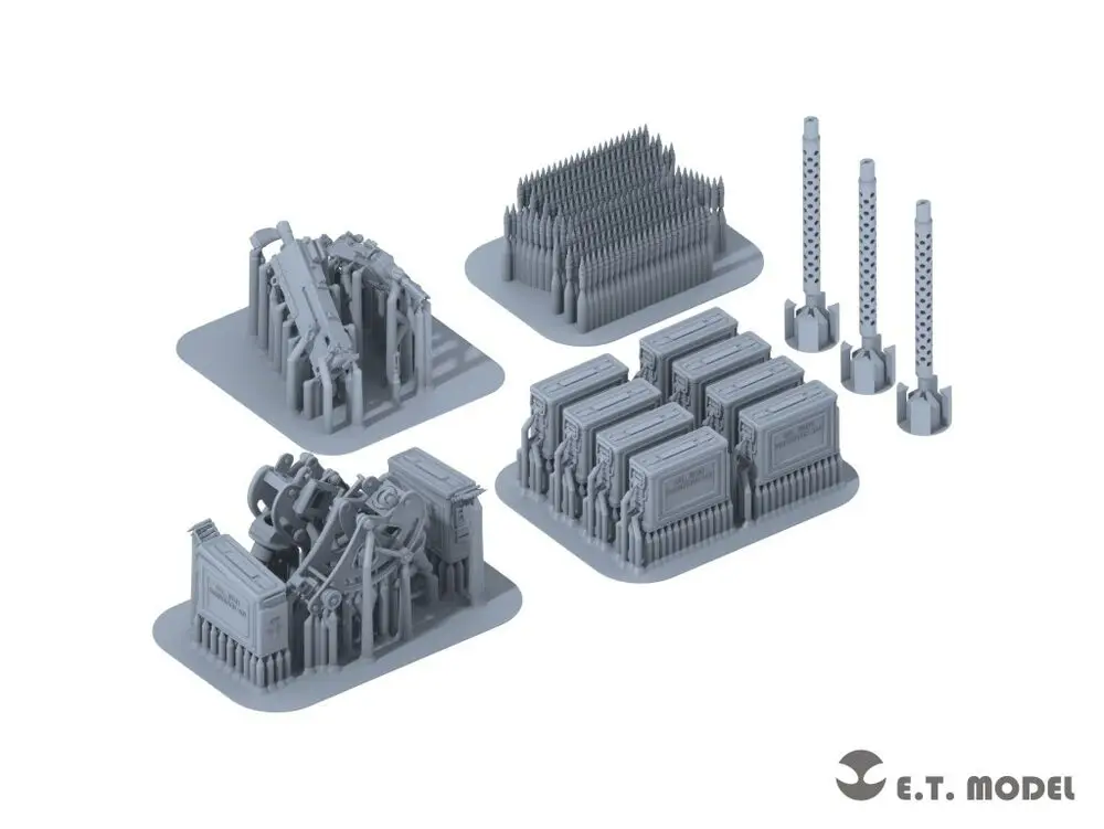 Caja de ametralladora y munición, modelo ET 1:35, P35-292, WWII, Ejército de los EE. UU., M1919, tipo 2