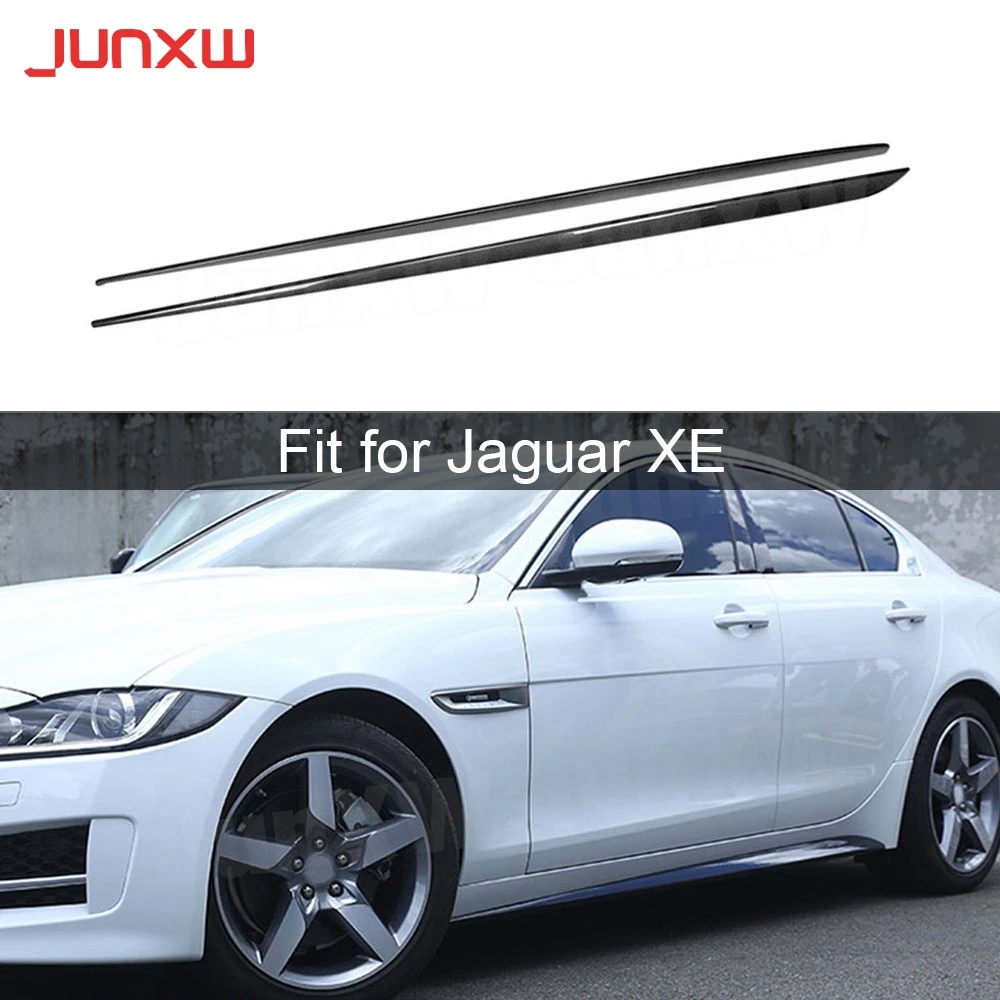 

2pcs/set Carbon Fiber / ABS Side Skirts Aprons Kit For Jaguar XE Sedan 4-Door 2015-2018 Car styling Apron Extension Lip