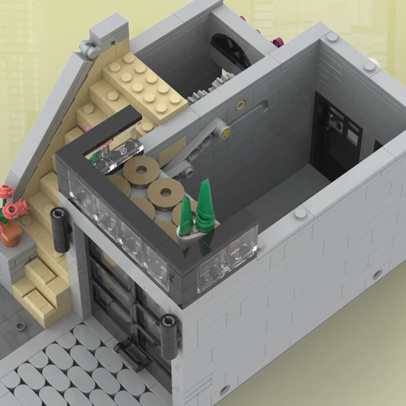 1305 قطعة MOC وسط المدينة لوفت وحدات نموذج اللبنات العمارة هدية الكريسماس تجميع لتقوم بها بنفسك فكرة الطوب الاطفال اللعب عيد ميلاد #3