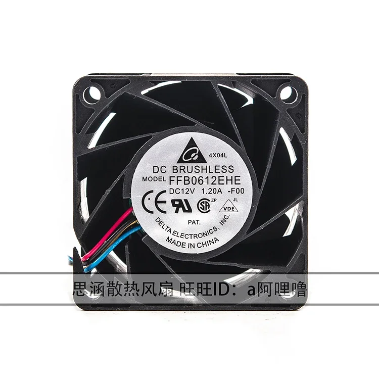 

Ltsf For Delta Electronics FFB0612EHE F00 DC 12V 1.2A 60x60x38mm 4-Wire Server Cooling Fan