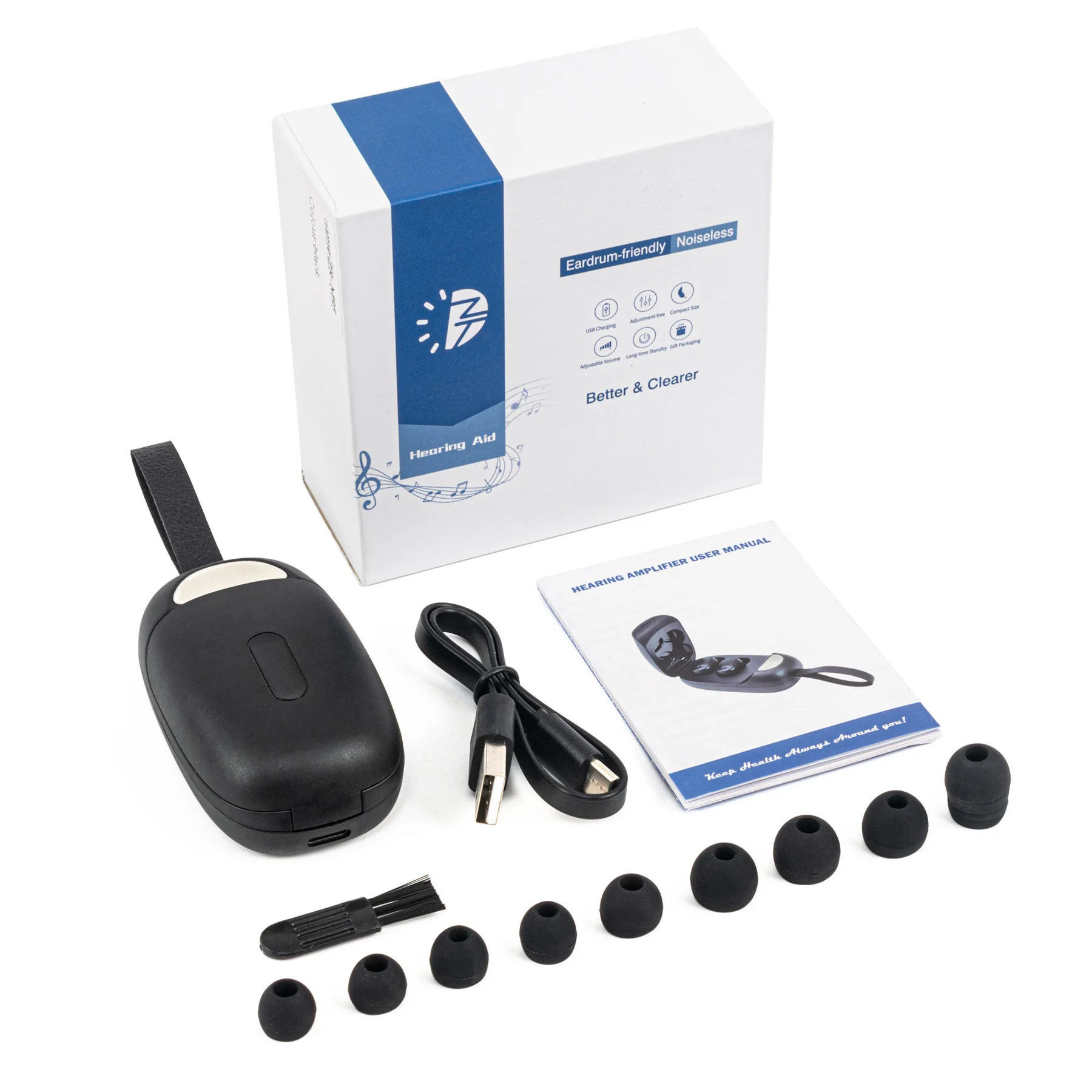 ذكي مساعد الاستماع سماعات بلوتوث قابلة للشحن الحد من الضوضاء معززات سماعات الأذن الصوتية لكبار السن هدية