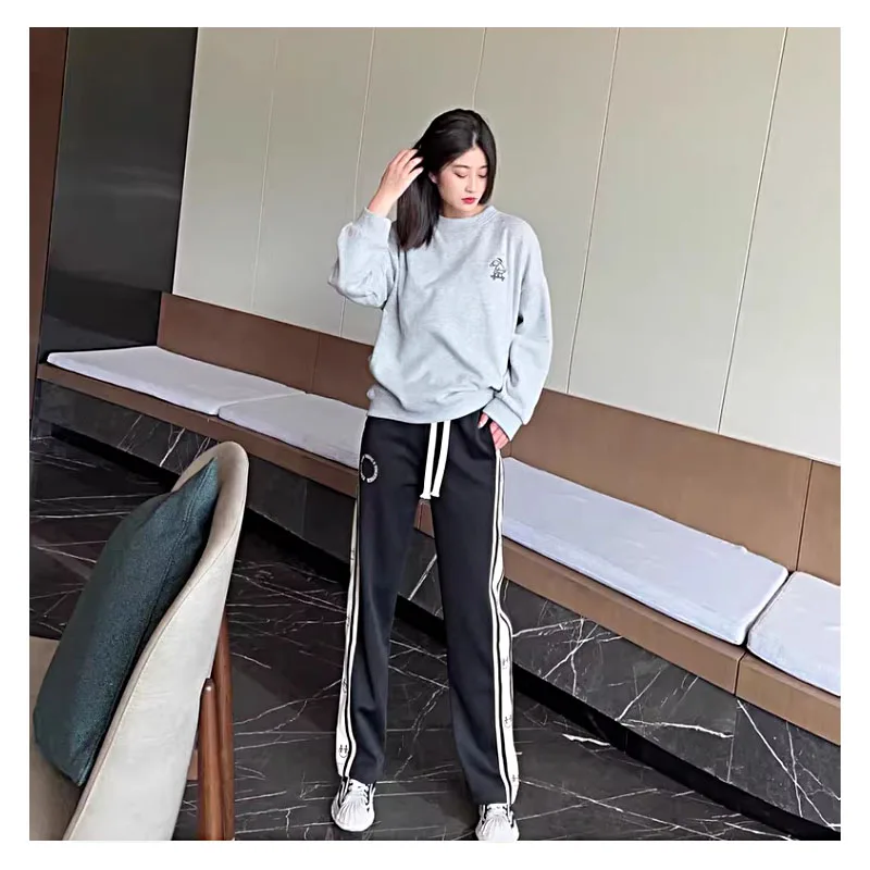 

Dopamine pants work pants popular trend women's 2024 new design high waisted and hanging casual pants leg binding pants