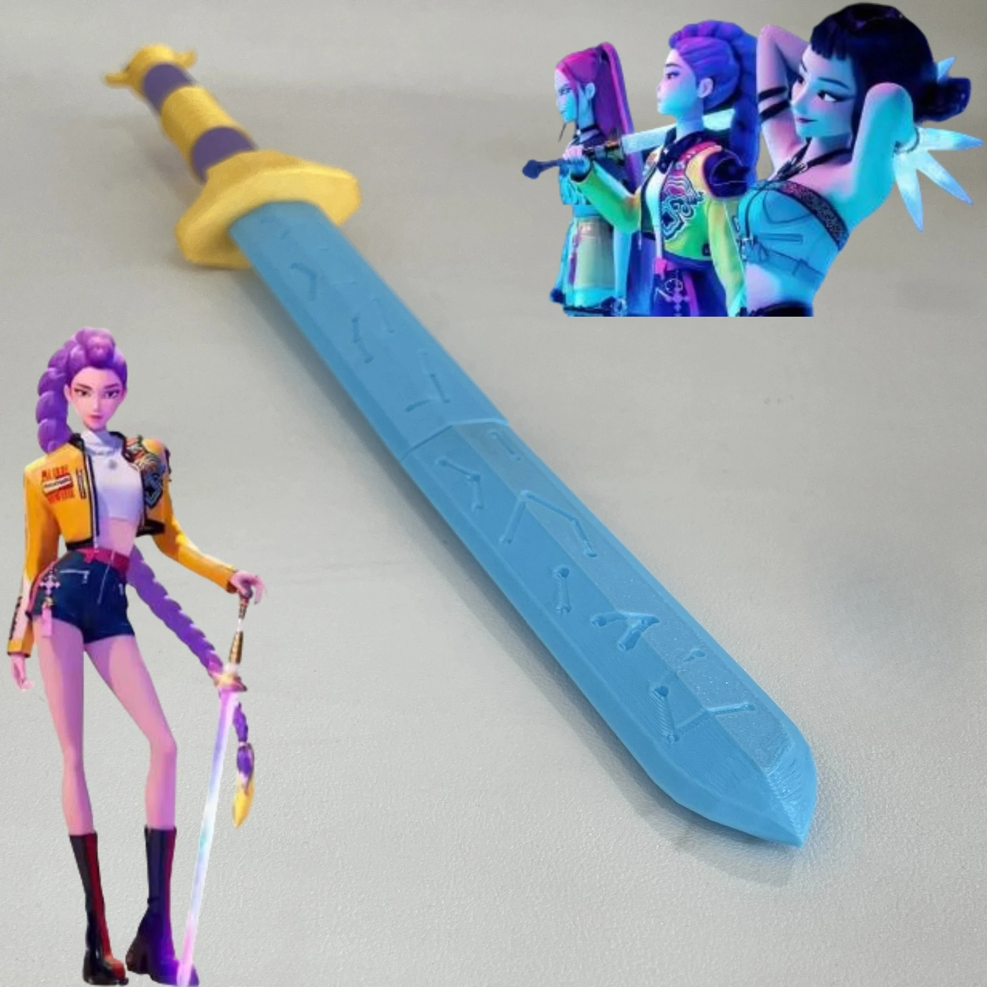 

Kpop Demon Hunter Rumi Long Sword 3D Printed Party Glow in the Dark Costume Accessory for Zoey Themed Parties And Events