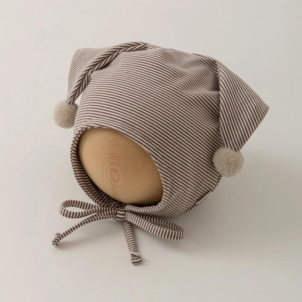 

Korean Cute Baby Fetal Cap Soft Cat Ear Newborn Beanie Hat Tie Strap Sweet Infant Bonnet Hat Photography Props