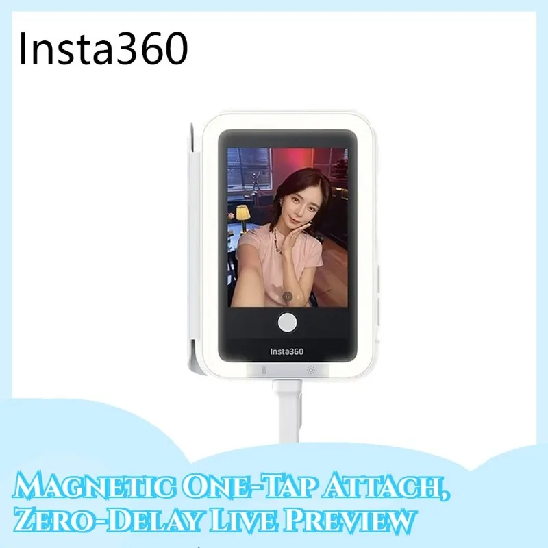 Селфи-экран Insta360 Snap 3.5'' с магнитным креплением, монитор для селфи с нулевой задержкой, экран с поддержкой 4K, управление через USB-C, полностью сенсорный экран с подсветкой.