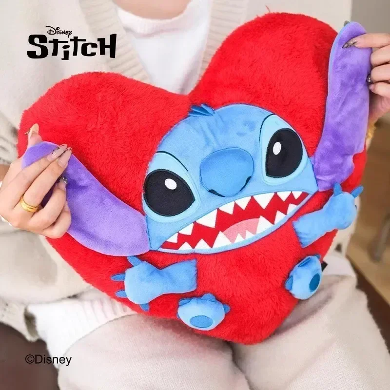 

Stitch Love Kawaii Plush Pillow Doll Disney Soft Cartoon Trendy Home Cushions Lumbar Pillow Romantic Girl Valentine'S Day Gift