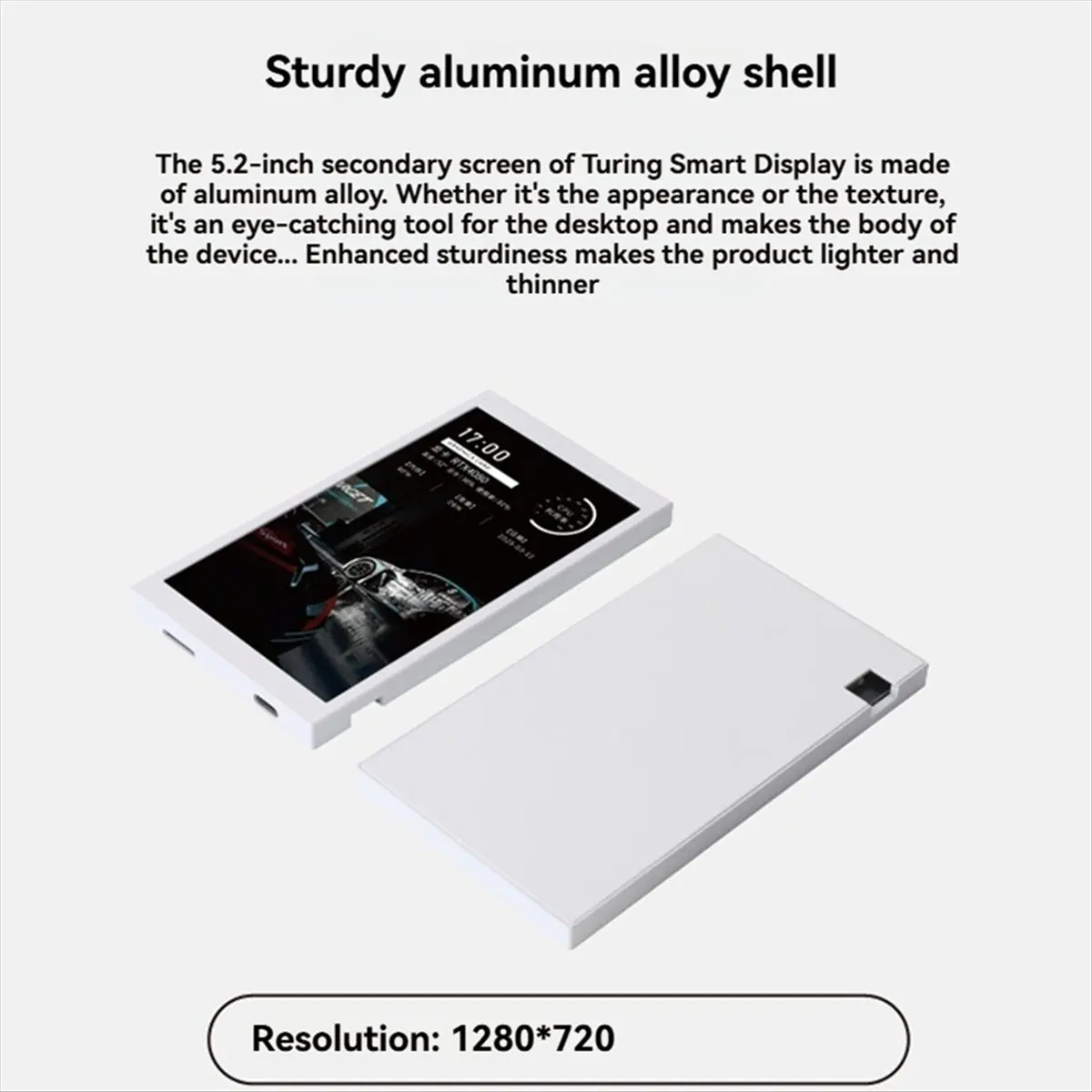 B21B 5.2 Inch IPS Secondary Screen Computer LCD Monitor Display USB Dynamic Display Sub-Screen Support Vertical Freely