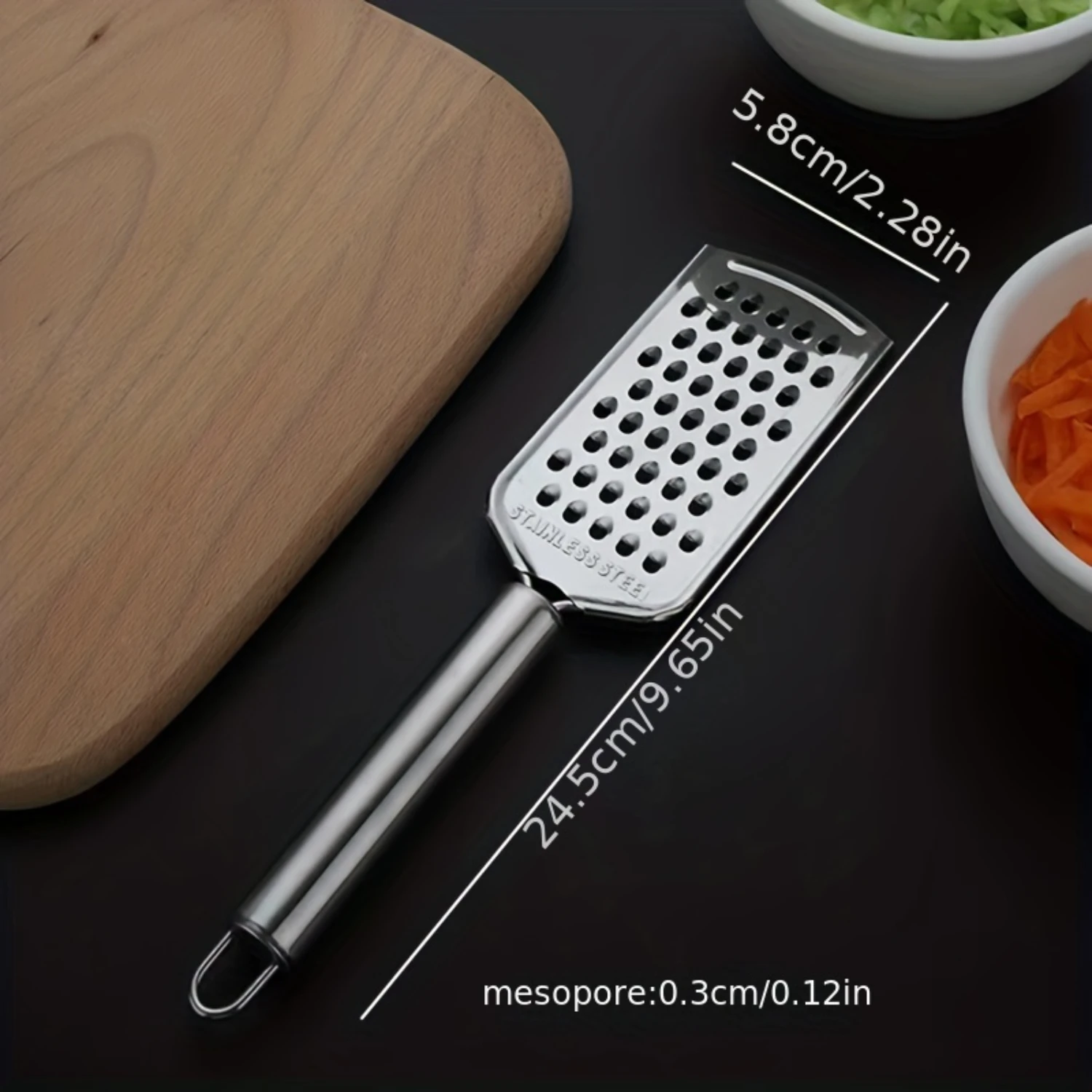 1/4pcs Stainless Steel Multifunctional Grater Set - Effortless Zesting, Shredding, and Grating for Lemons, Cheese, Garlic, Ginge