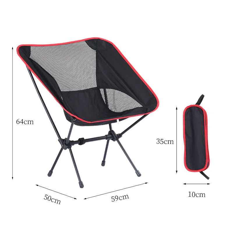 

High Quality Portable Stainless Steel Outdoor Lightweight Fold up Adjustable Camping Chair Use for Parks Gardens and Exteriors
