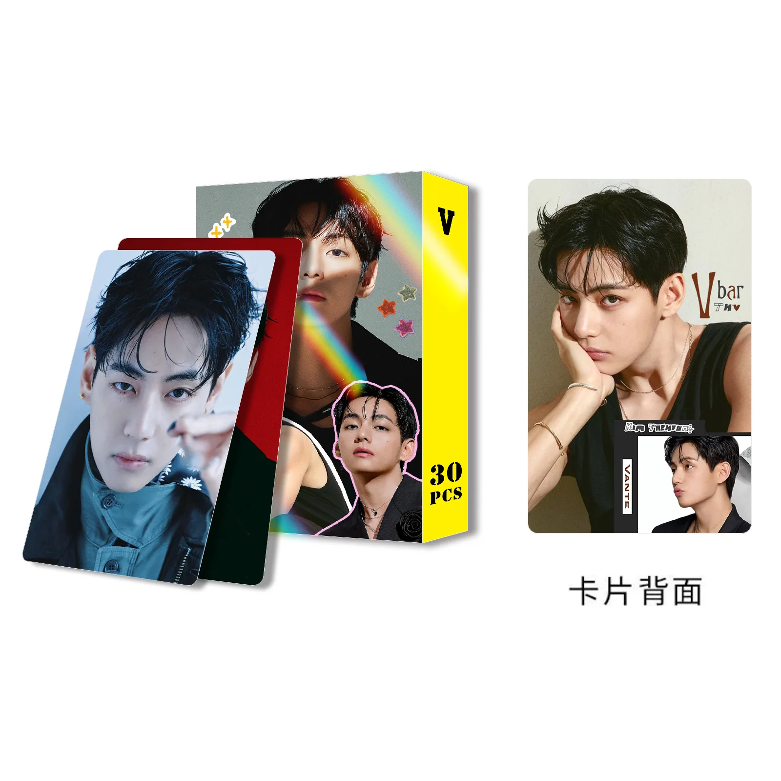 30pcs Kpop BTS V Lomo Cards Kim Taehyung HD Photo Cards Boxed Solo Photocard Collection Postcards Fans Collectible Gift - view 4
