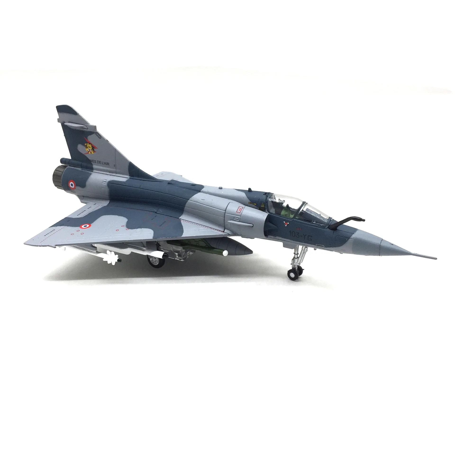 1:100 Scale Mirage Toys Boys Kids 2000 France Fighter Model & Display Stand Collection Gift 2000 Alloy Model Plane Mini