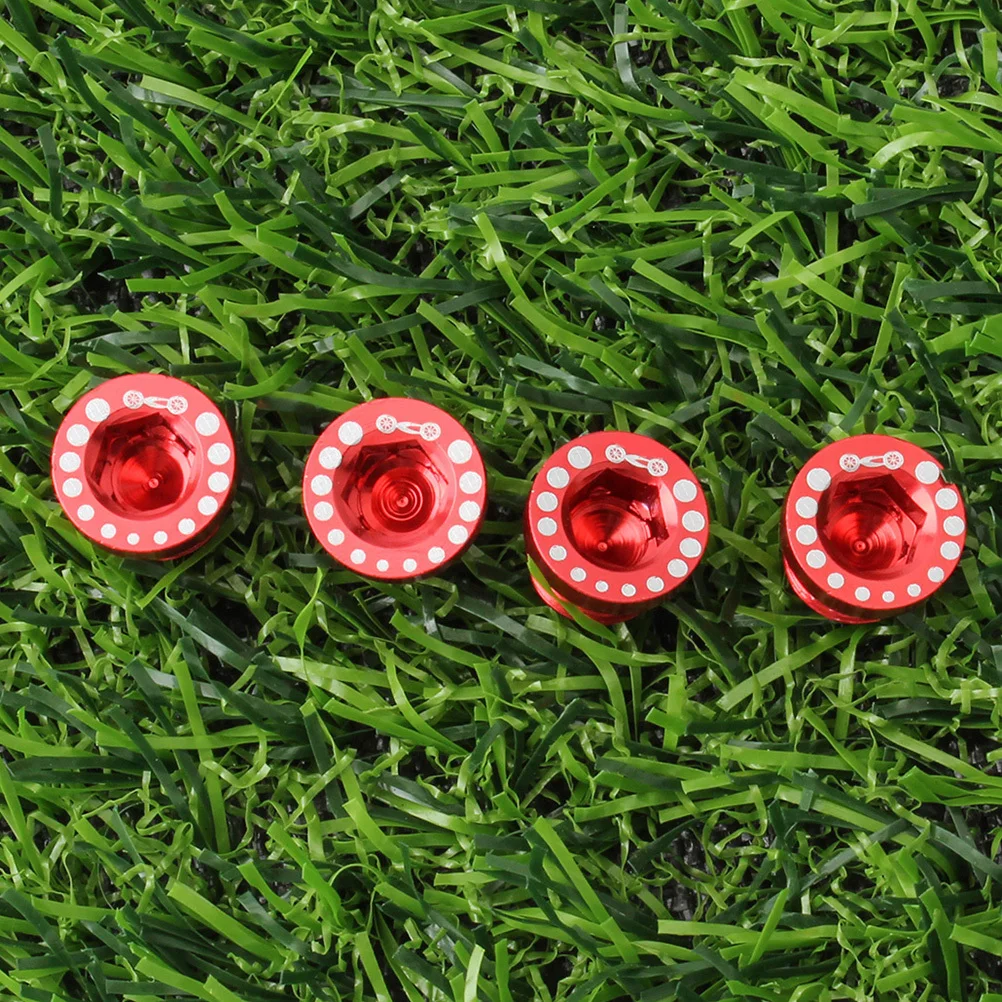 

4Pcs Screw Aluminum Alloy Lightweight Durable Road Bike Cycling Bolt M10x1.25 Red Replacement Post Mount