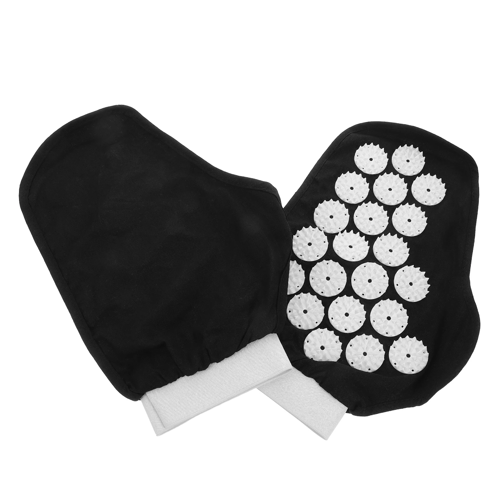 1 زوج سبايك قفازات التدليك العلاج بالابر يده قفازات لليوجا الاسترخاء دليل أدوات مساج المحمولة استخدام للمنزل مكتب الصالة الرياضية #1