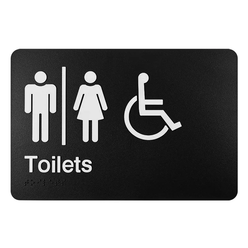 New Braille Signboards for Men's and Women's Restrooms Assistance and Guidance Signs for The Blind Custom Plaques