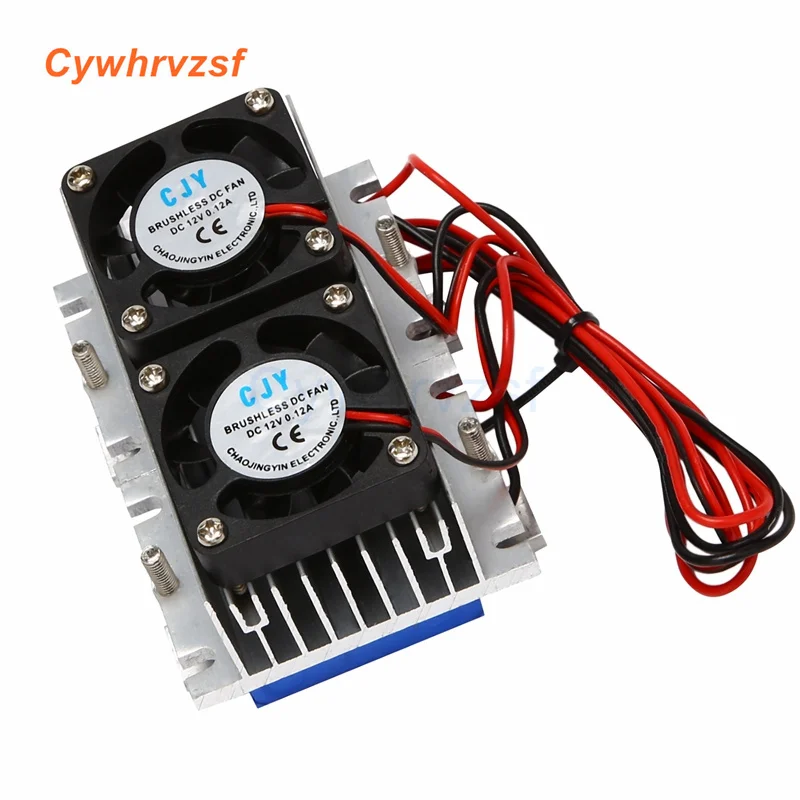 144W Thermoelectric Peltier Refrigeration Cooler 12V Semiconductor Air Conditioner Cooling System DIY Kit Cooling Down