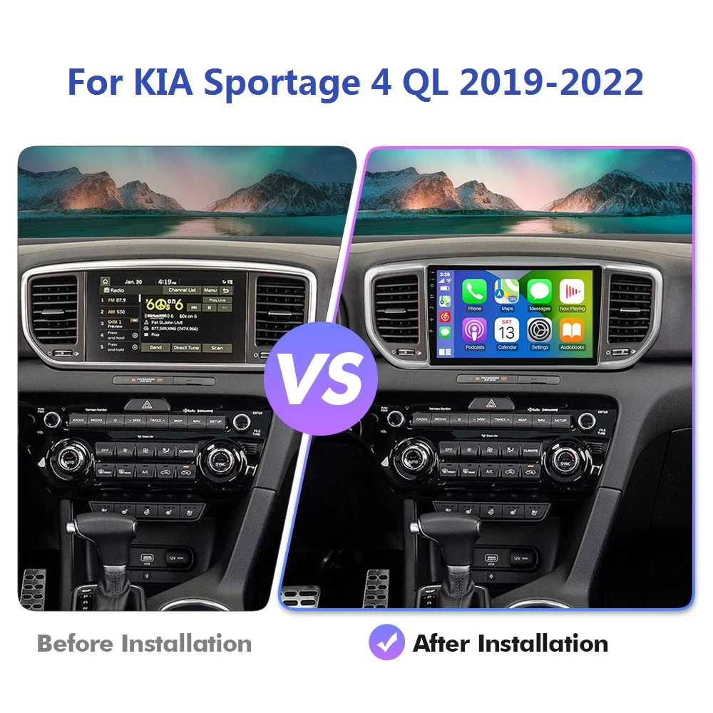 

Isudar T78P 12+256g Android13 Auto Radio Player for KIA Sportage 4 QL 2019-2022 Multimedia with frame 2K screen Wireless CarPlay