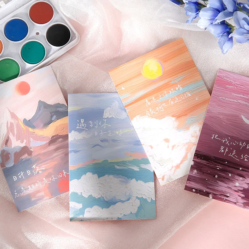 30 pezzi/set serie Starry Voyage cartoline INS paesaggio pittura a olio biglietti d'auguri artistici scrittura carta regalo forniture per ufficio
