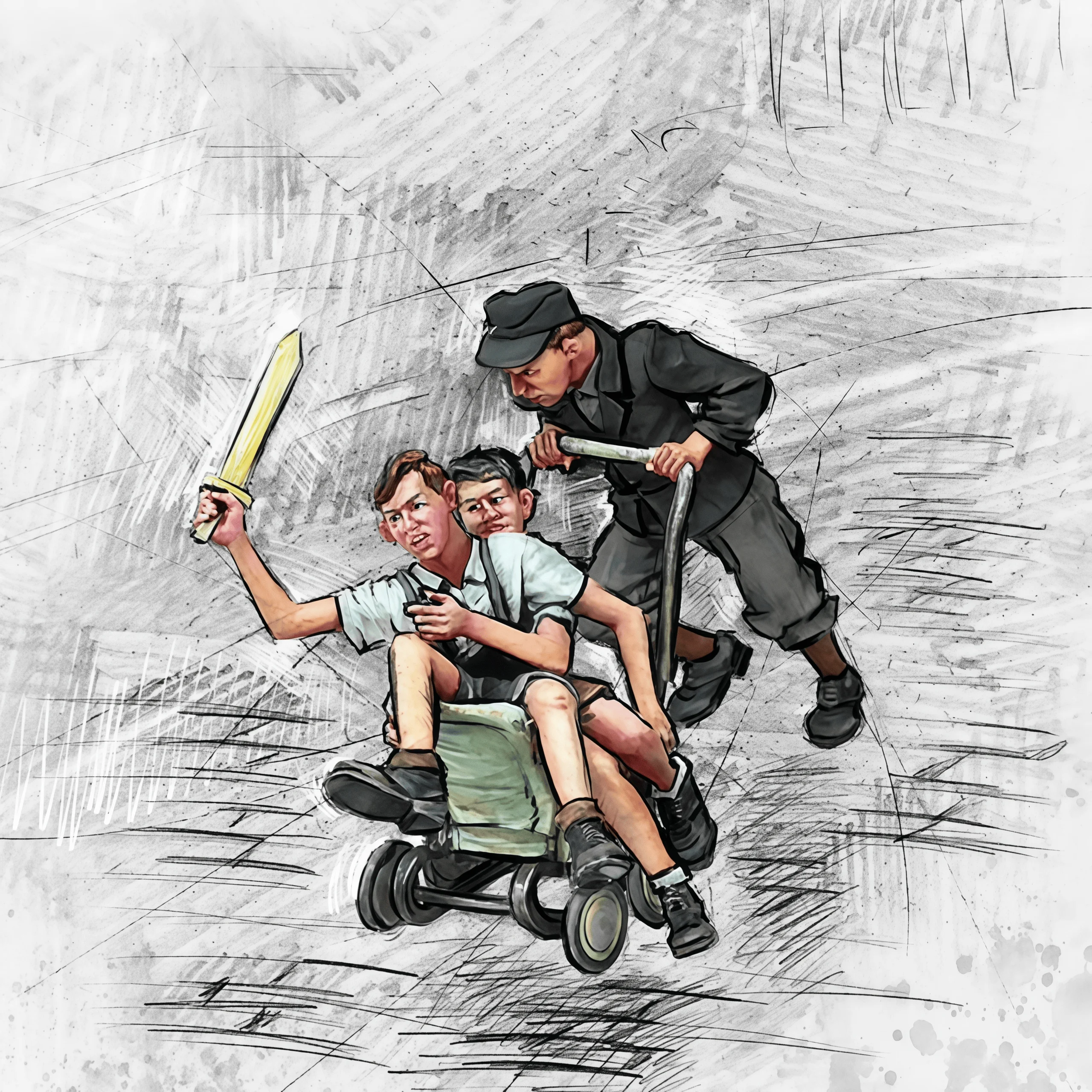 

1: 35 Cast Resin Model GK Kit, WWII European Civilian Model for 3 People, Unpainted