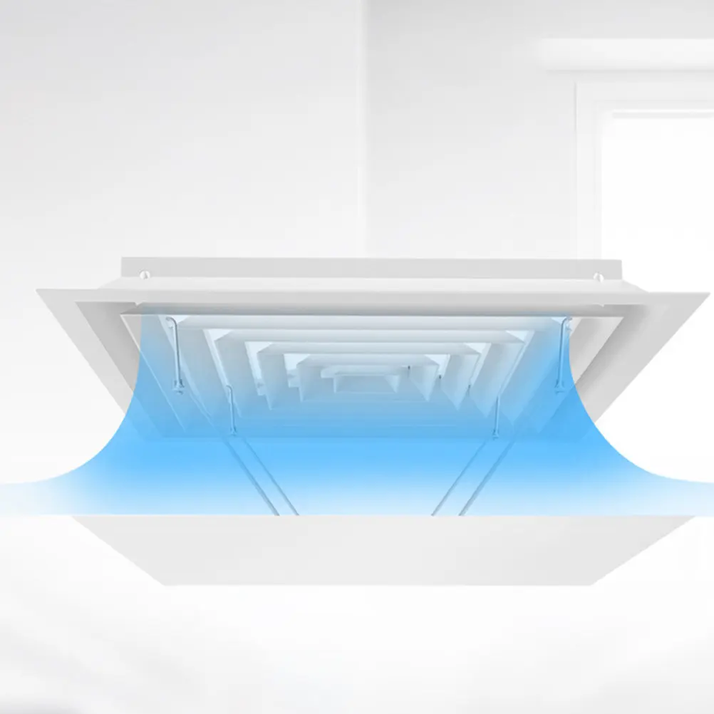 

Квадратный дефлектор для воздуховода 35x35, белый, центральный, для кондиционера, из прочного пластика, ткани Оксфорд и нержавеющей стали, регулируемый