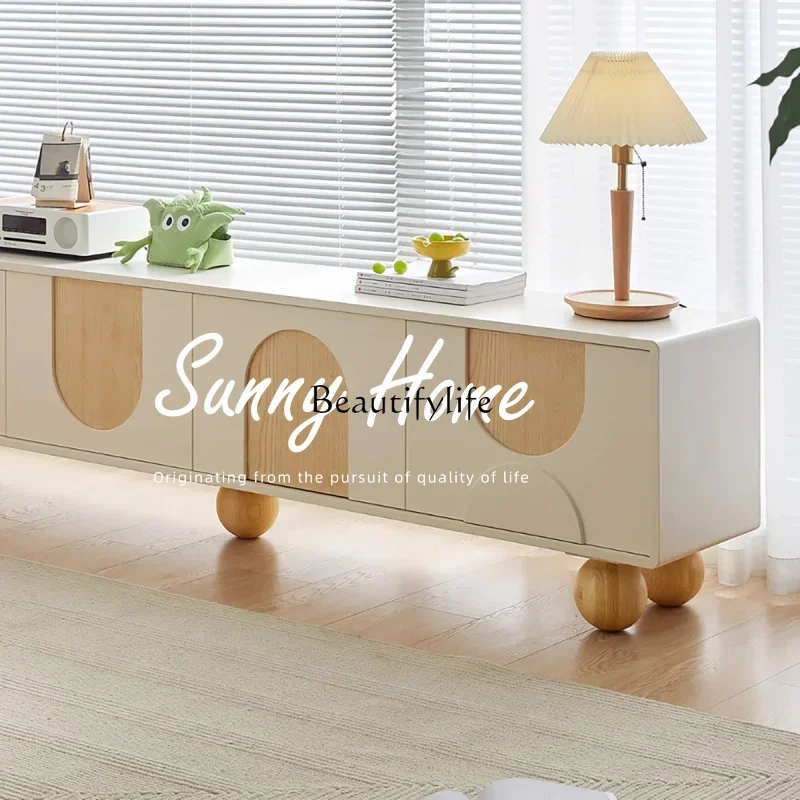 

yj32 French solid wood antique small apartment living room TV cabinet decorative locker