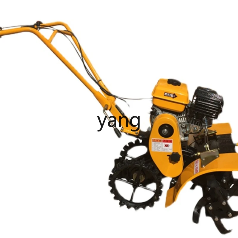 

Yjq Four-Wheel Drive Micro-Tiller Small Agricultural Greenhouse Orchard Ditching Soil Cultivation Rotary Tiller