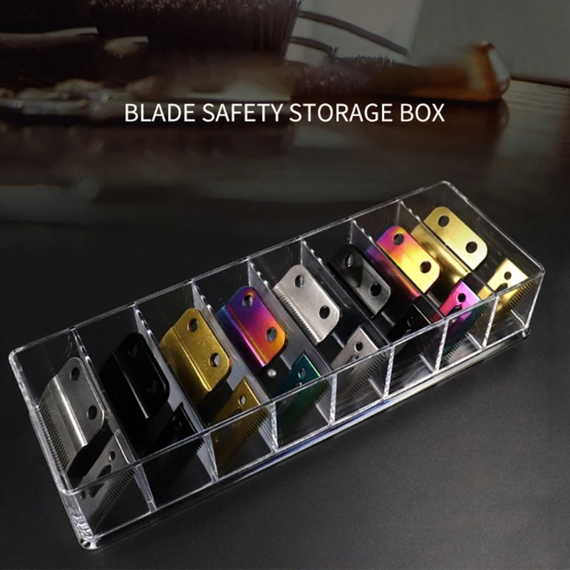 가이드 빗 주최자 헤어 클리퍼 블레이드 보관 상자 헤어 도구 주최자 8 행 드롭 배송