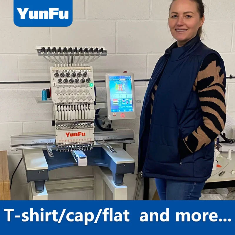 Wholesale Used Computer Embroidery Machine China Factory Single Head New Materials Custom Worktable Sale Made