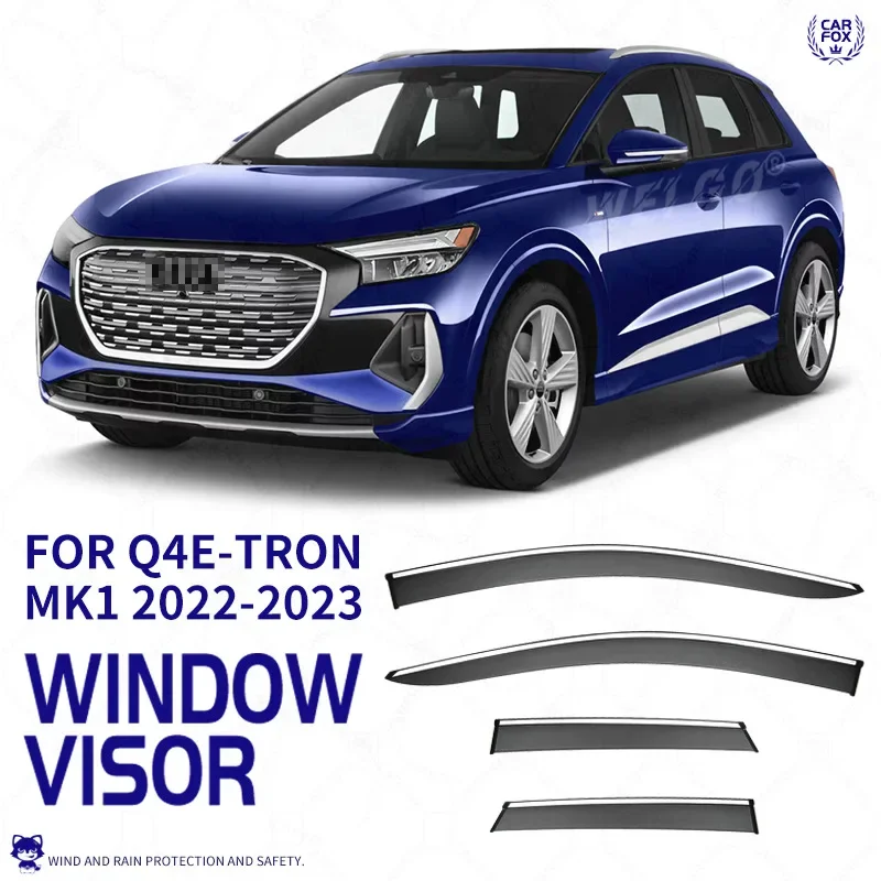 4Pcs Window Visor For AUDI Q4 E-TRON MK1 2022-2023 Weathershield Sun Rain Deflector Guard Car Window Deflector