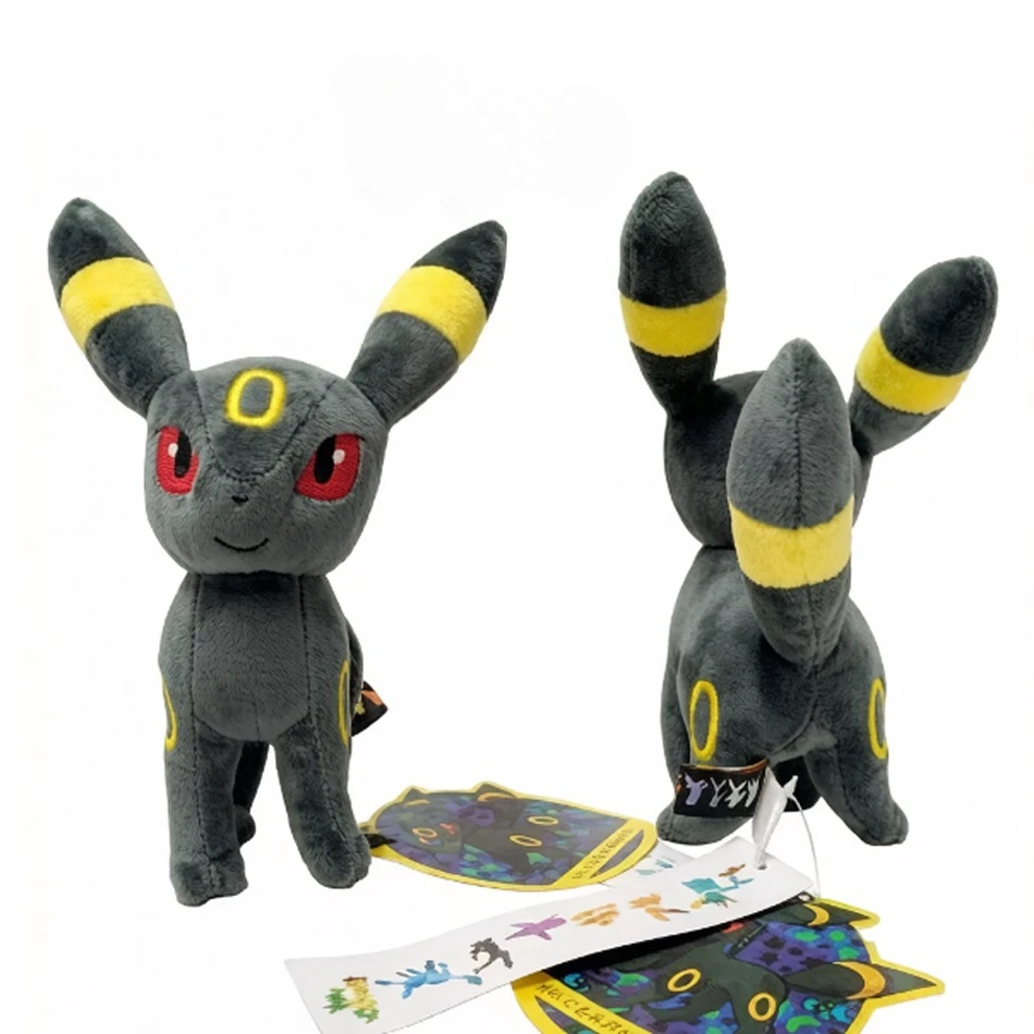 jouets-en-peluche-pokemon-peluches-brillantes-umbreon-espeon-sylveon-vaporeon-eevee-leafeon-jolteon-flareon-glaceon-poupees-pour-enfants