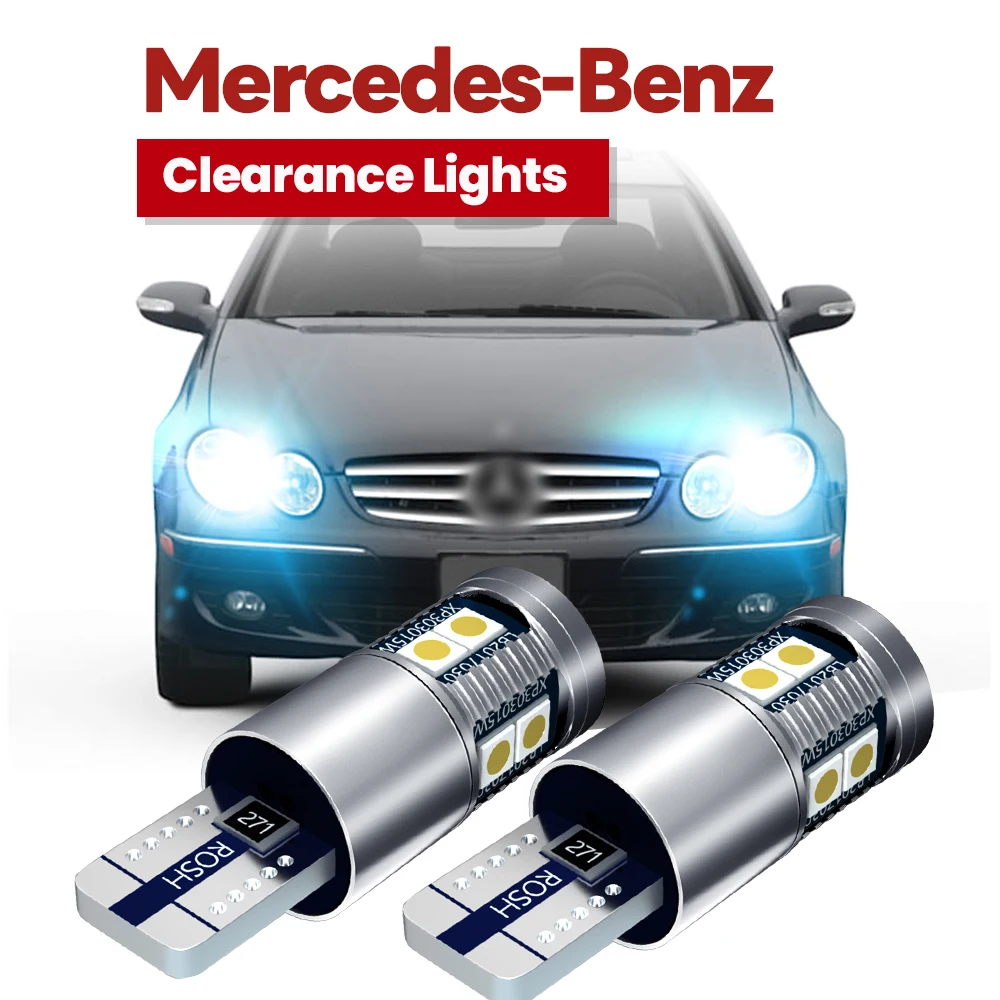2x T10 194 168 W5W LED-Glühbirne Seitenlicht Fehlerfrei für Mercedes Benz W202 W220 W124 W211 W222 X204 W164 W204 W203 W210 Parklicht