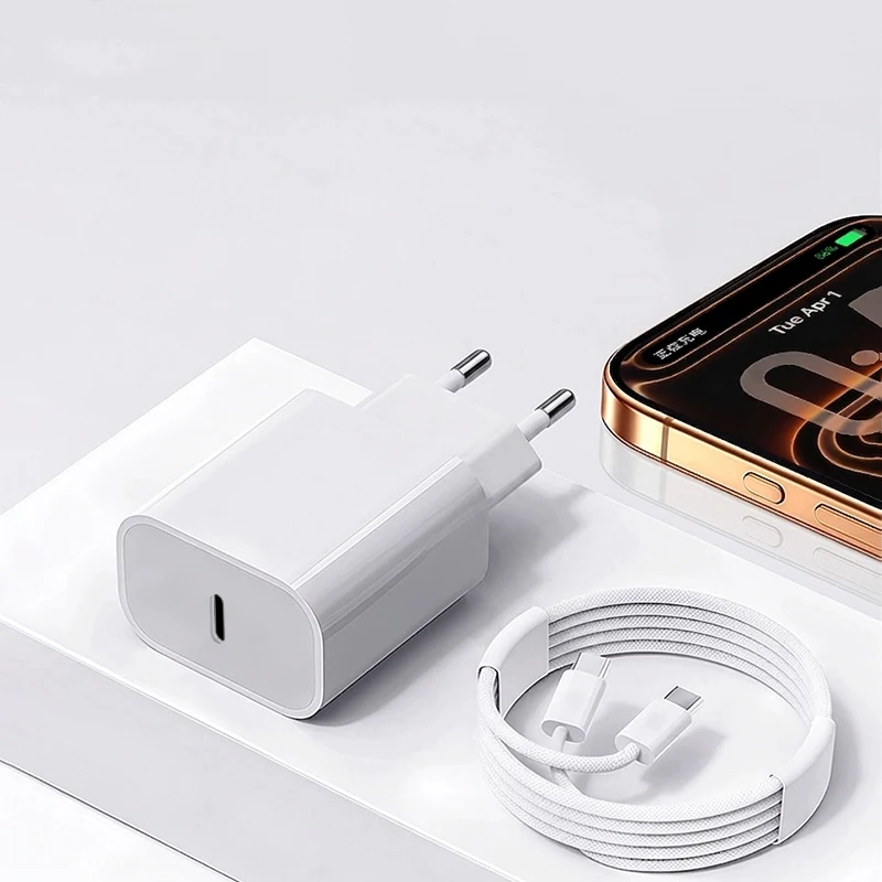 Oryginalna szybka ładowarka do Apple 35W typu C do iPhone'a 17 16 15 14 13 12 11 Pro Max Samsungs S25 Przewód szybkiego ładowania Xiaomi — zdjęcie produktu 7