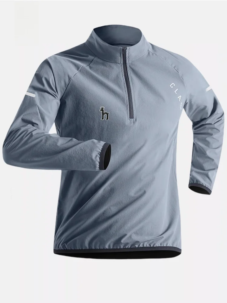 

Hagis Captain Sport T-irt Running Spring Sports Training Loose Qui Dry Fitn Long Sve f Zipper Youth Faion Basic