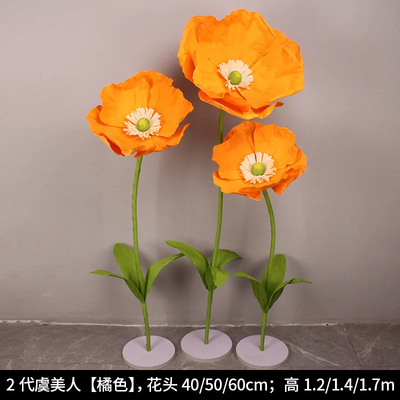 3 Stück künstliche Papierblumen als Hintergrunddekoration, Schaufensterdekoration für Einkaufszentren, Hochzeitsdekoration, künstliche Blume – Detail 11