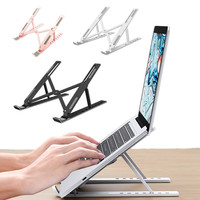 1pc Foldable Laptop Stand ABS Plastic Tablet Holder Portable Laptop Tablet Stand Holder Rack Computer Support