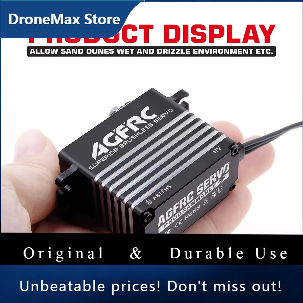 DroMaAGFRC Programmable Servo A81FHS 68KG Monster Torque Digital Brushless RC Servo For 1/5 1/8 1/10 Scale Rock Crawler Buggy Tr