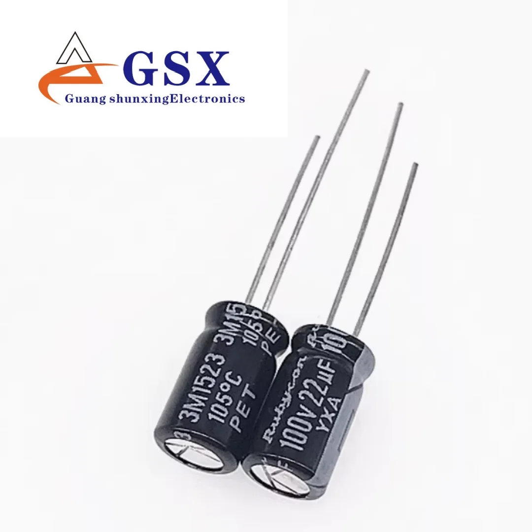 

22UF 100V imported aluminum electrolytic capacitor 100v22uf 6.3 * 11 Japanese ruby YXA 105 degrees